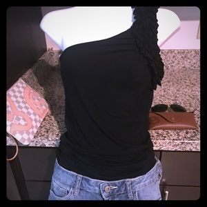 Agaci 1 shoulder ruffle blouse